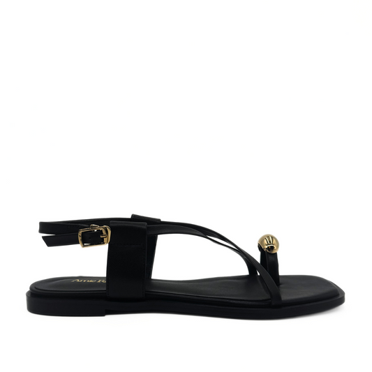 Layla Strappy Gold Toe Sandals