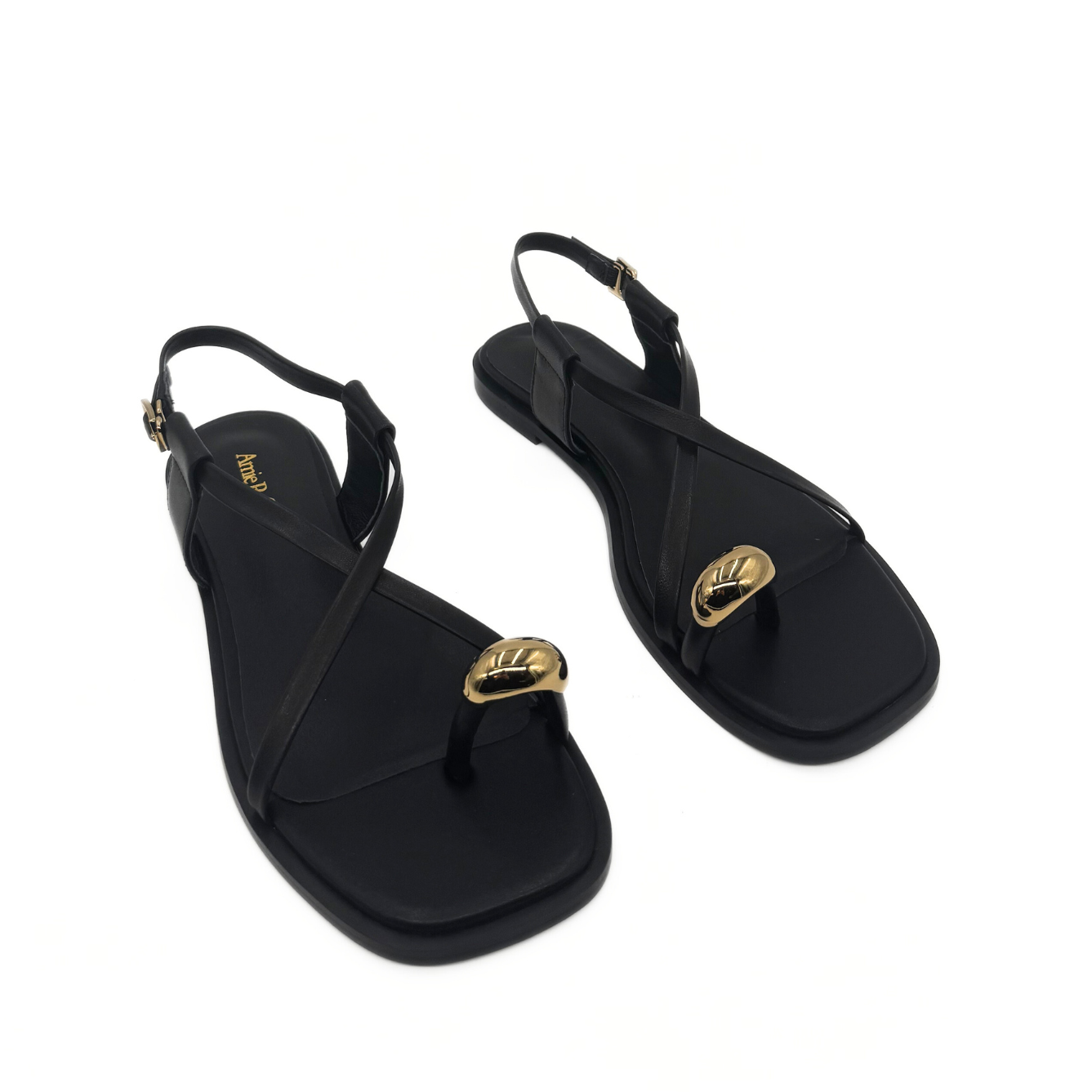 Layla Strappy Gold Toe Sandals