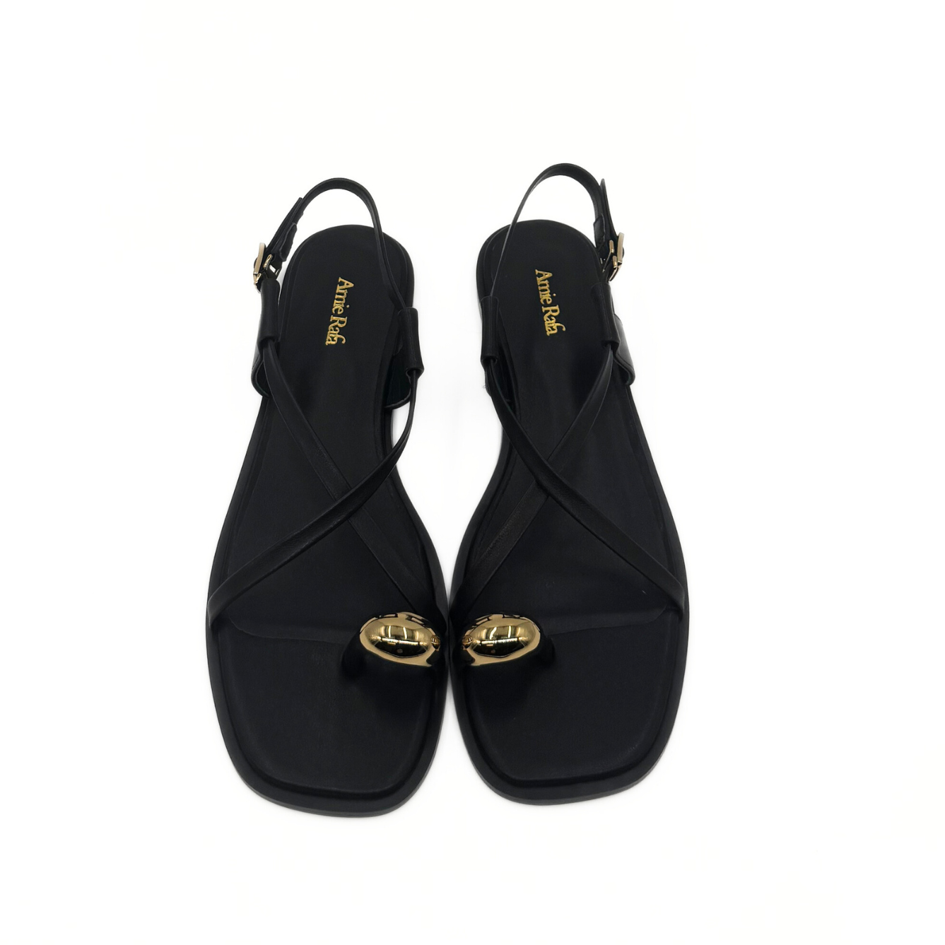 Layla Strappy Gold Toe Sandals