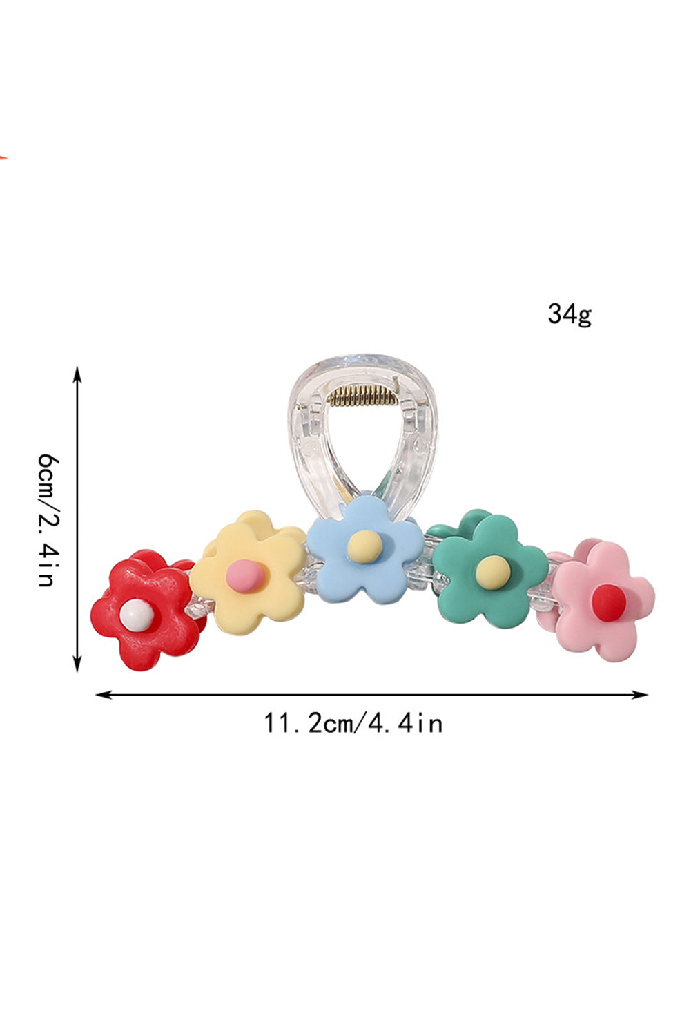 Multicolor Flowers Claw Clip