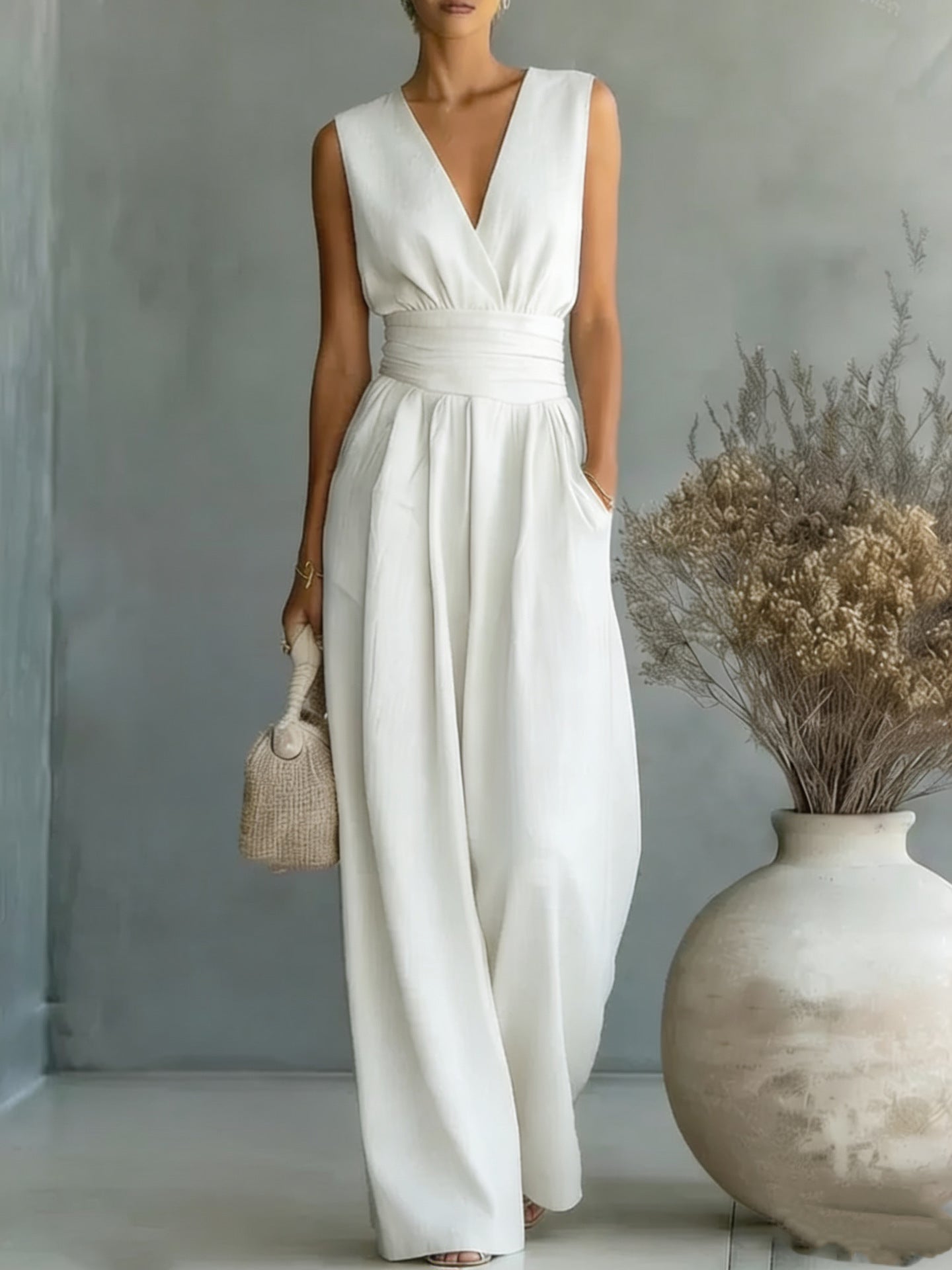Vivian V-Neck Jumpsuit