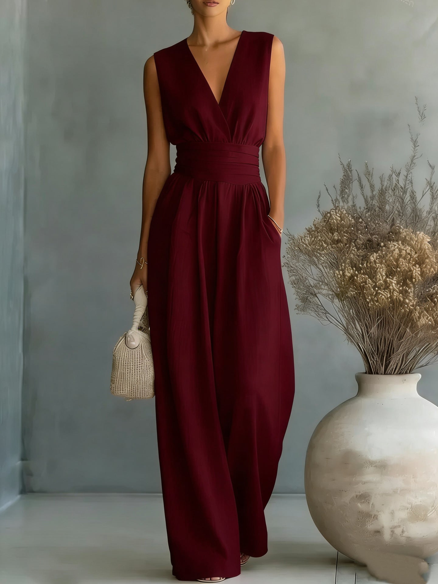 Vivian V-Neck Jumpsuit