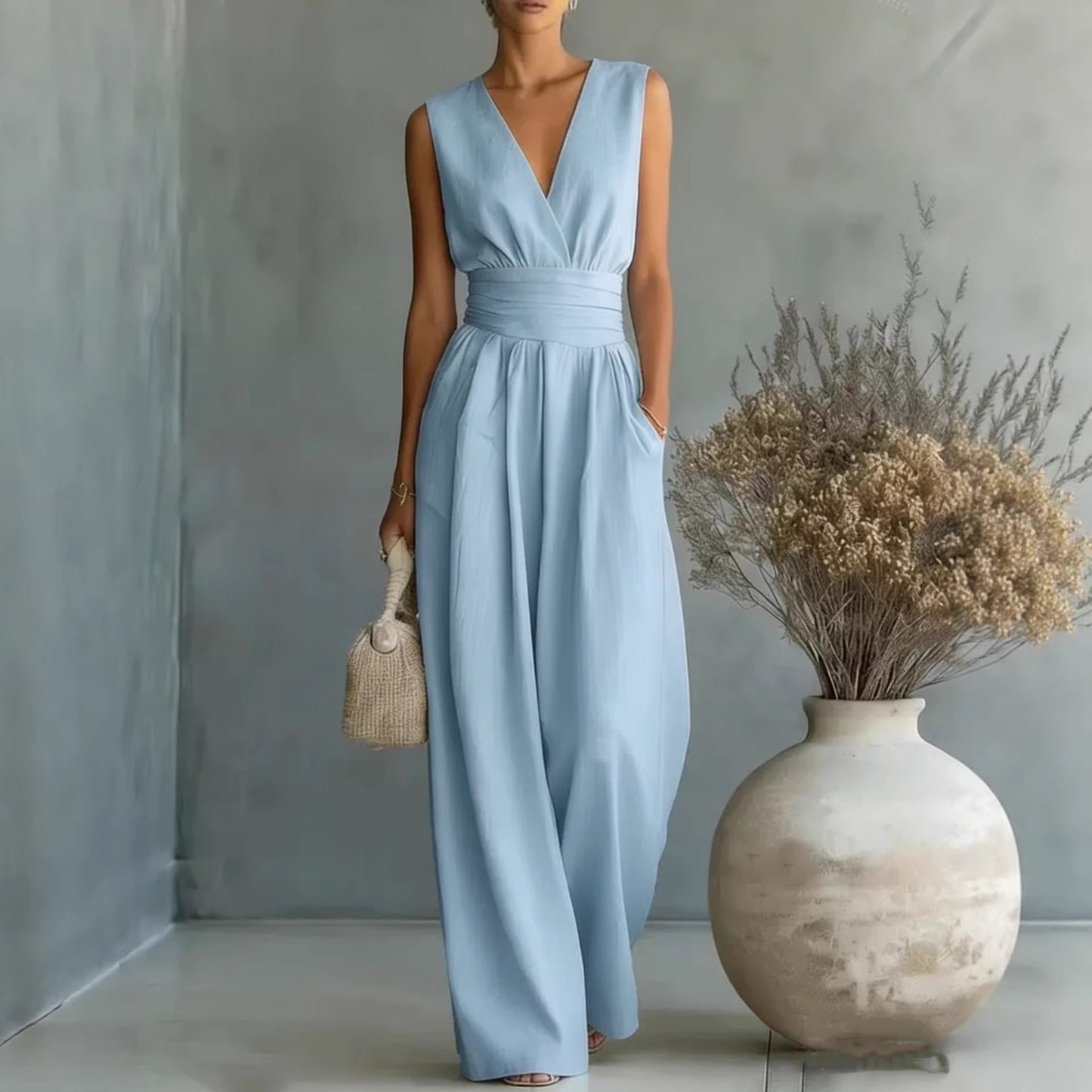 Vivian V-Neck Jumpsuit