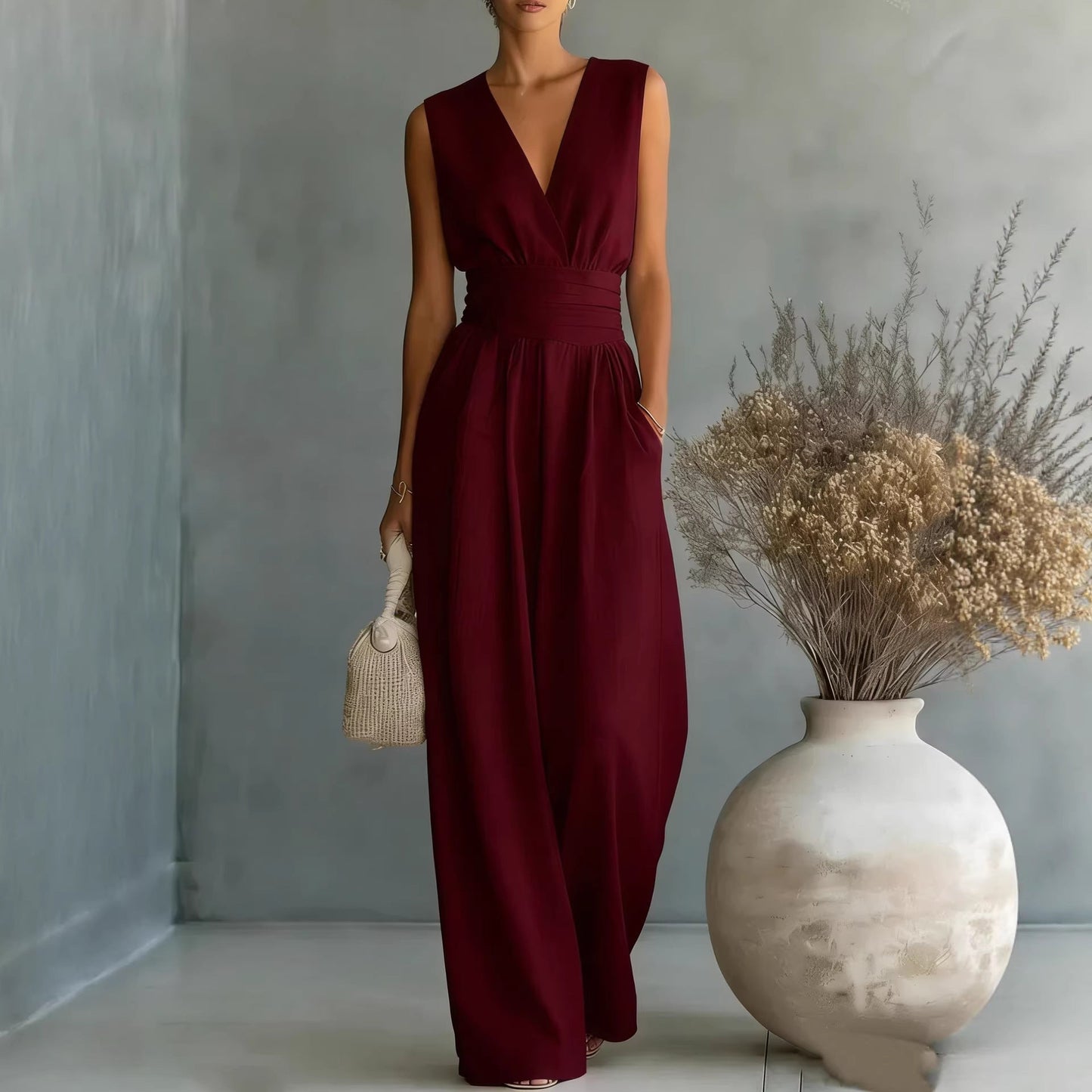 Vivian V-Neck Jumpsuit