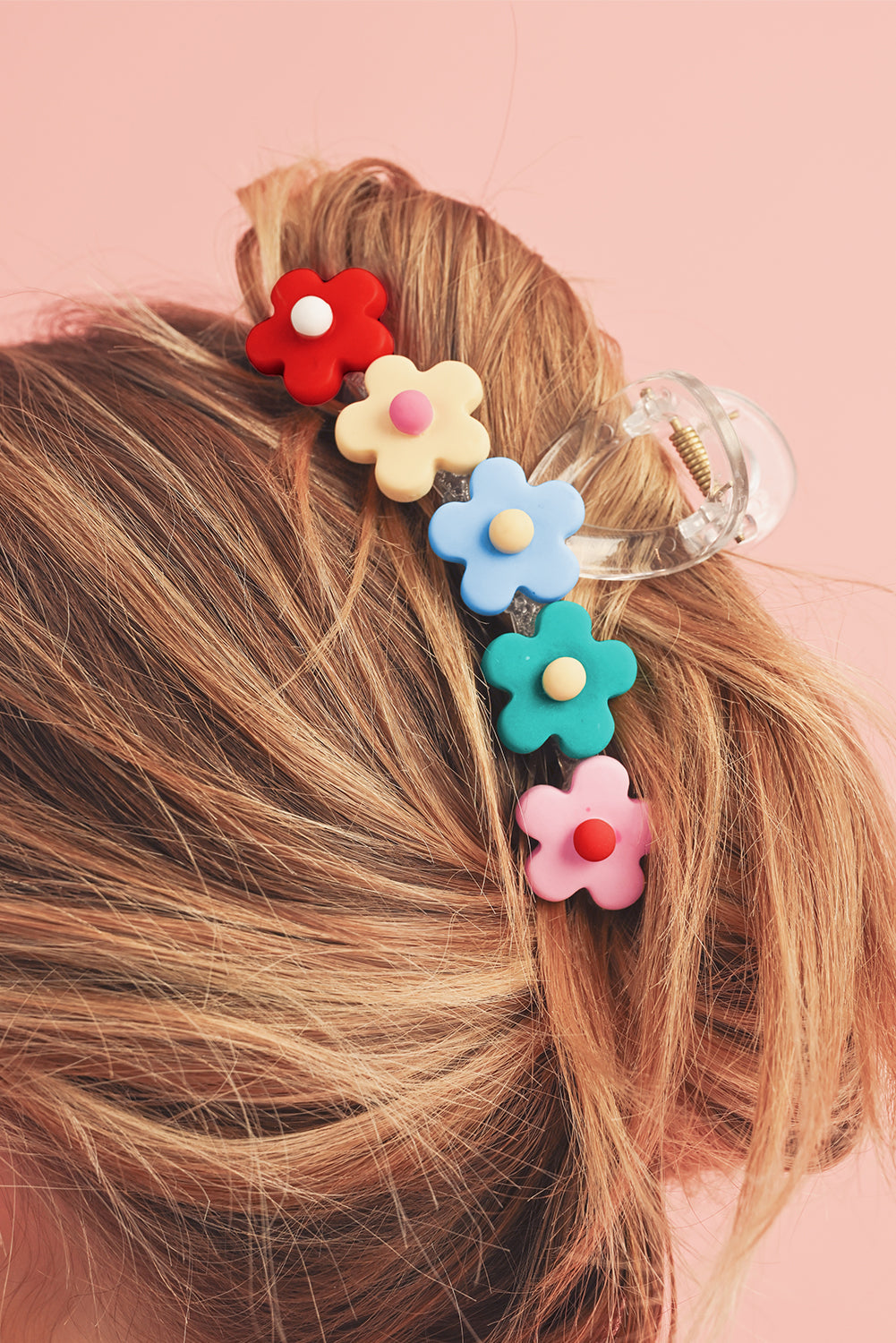 Multicolor Flowers Claw Clip