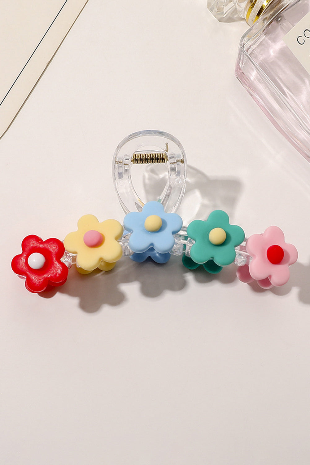 Multicolor Flowers Claw Clip